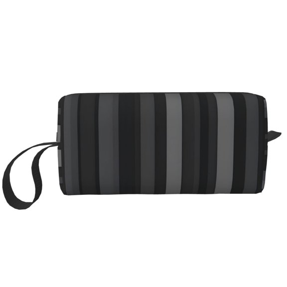 Portable Storage Bag 7.93.52.4in Simple Design Convenient Storage And Finishing Bag Light Body Can Be Used As A Cosmetic Bag Storage Bag Pale Violet Grey Stripe_3