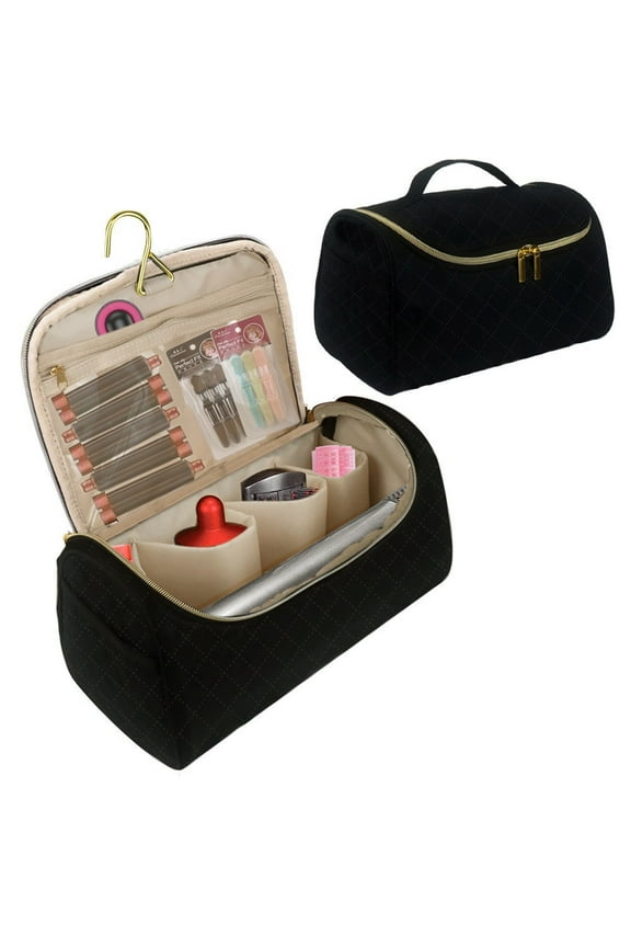 Portable Storage Bag with Hanging Hook and Side Pockets, Travel Carrying Case Compatible Muilti Styler Complete and Attachments, Protects and Organize Your Hair Curler Accessories