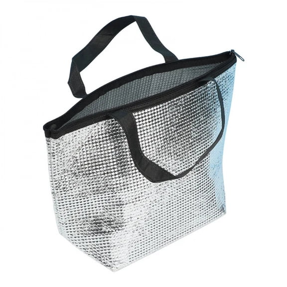 Portable Storage Bag Thermal Insulated Lunch Box Keep Warm Cooler Handbag Bento Pouch Dinner Food Container Inner Aluminum Foil