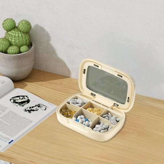 Portable Storage Box, Mini Plastic Organizer, Travel Essential Household Container with Sealed Partitions for Secure and Damp-Proof Storage, Compact and Lightweight Design for Easy Transport