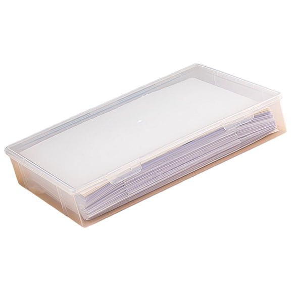 Portable Storage Container for Office Supplies Stackable Document Box Moisture proof Plastic Bin Magazine Organiser