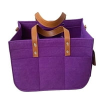 Portable Storage Tote, Diaper Organizer Bag, Large Multifunction Foldable Nursery Storage with Removable Compartments, Lightweight Fabric and Leather Handle