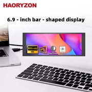 Portable Strip Display 6.9-inch Ultra-thin Bar Monitor 480x1280 IPS Display HDMI & USB-C Powered Secondary Screen for PC Case Aida64 Raspberry Pi Laptop Dashboard