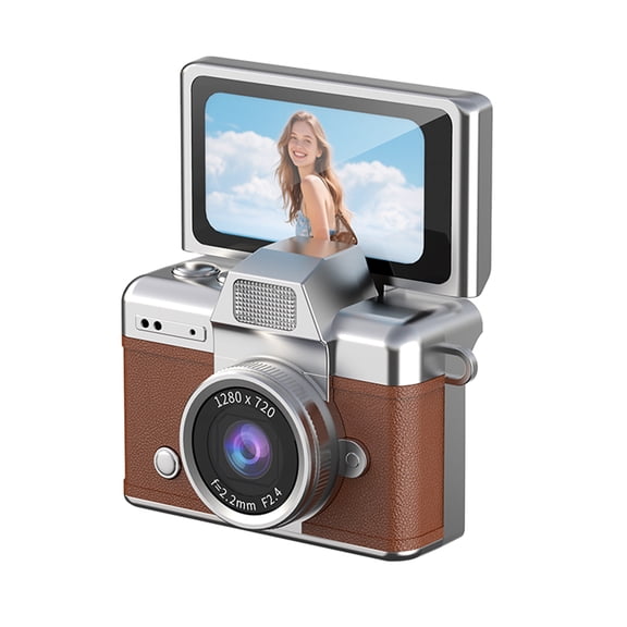 Portable Student Digital Camera Camcorder Featuring Retro Design Screen Selfie Function and Multiple Filter