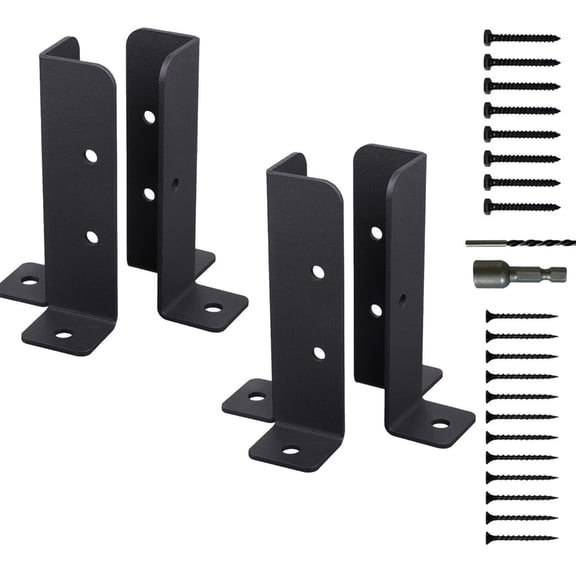 Portable Sturdy Adjustable Deck Post Base Brackets for in Garden Terraces and Balconies Deck Installations