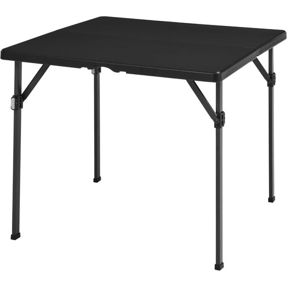Portable Sturdy Folding Dining Table with Carrying Handle, Space Saving Storage, Square, Portable, with Carrying Handle
