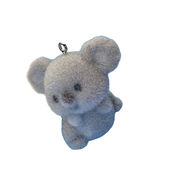 Portable Sturdy Resin Flocking Koala Keyring Charm Pendant for Everyday Use