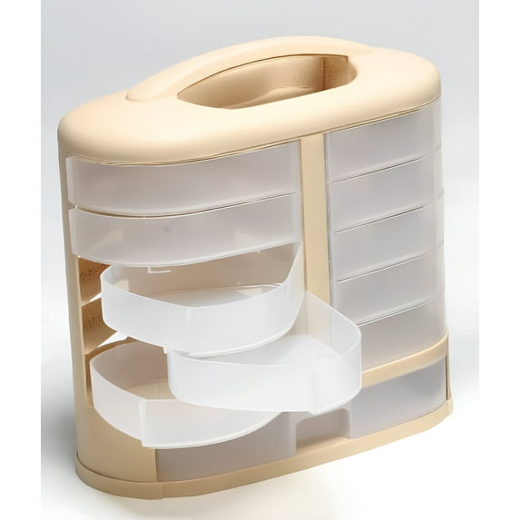Portable and Sturdy Storage and Organization Cabinet/Box, 11 Drawer/Bin/Compartments for Home, Office or Sewing Room. Use for Arts, Crafts, Hobby, Beads, Notions, Crayons, and Nuts, Bolts and Tools