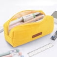 thumbnail image 1 of SOMNR Portable Stylish Pen Bag,Stationery Pouch,Multi-Colored Pencil Bag,Cosmetic Pouch Bag,Compact Zipper Bag(Yellow), 1 of 8