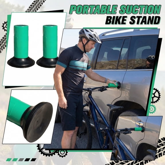 Portable Suction Cup Bicycle Mount with Dual Handlebar and Windshield Base Support Universal Phone Camera Stand
