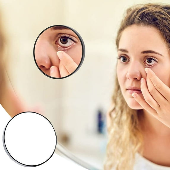 Portable Suction Cup Round Shape Magnifying Glass for Travel Makeup and Beauty Application