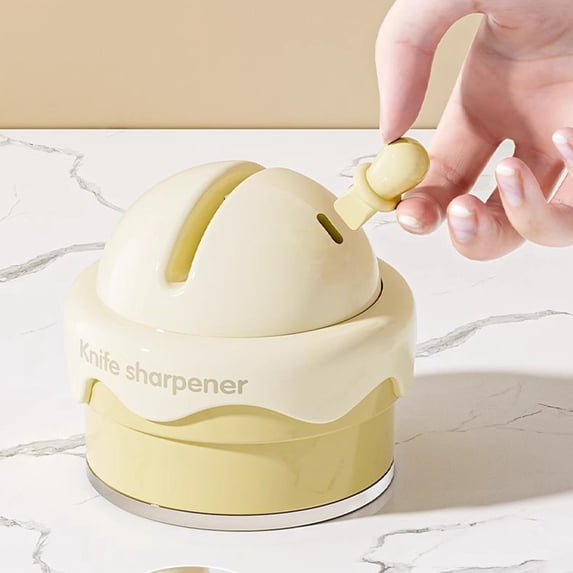 Portable Suction Cup Sharpening Stone Knife Scissors Sharpener with Non Slip Base Kitchen Camping