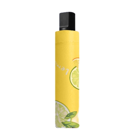 Portable Sun Blocking Umbrellas With Resistant Black Coating, Fruit Print Umbrellas