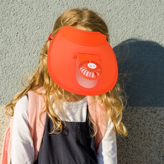 Portable Sun Visor Hat with Built-in Rechargeable Fan, Adjustable UV Protection Cap for Outdoor Activities