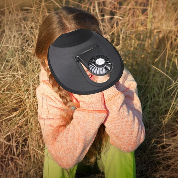 Portable Sun Visor Hat with Built-in Rechargeable Fan, Adjustable UV Protection Cap for Outdoor Activities
