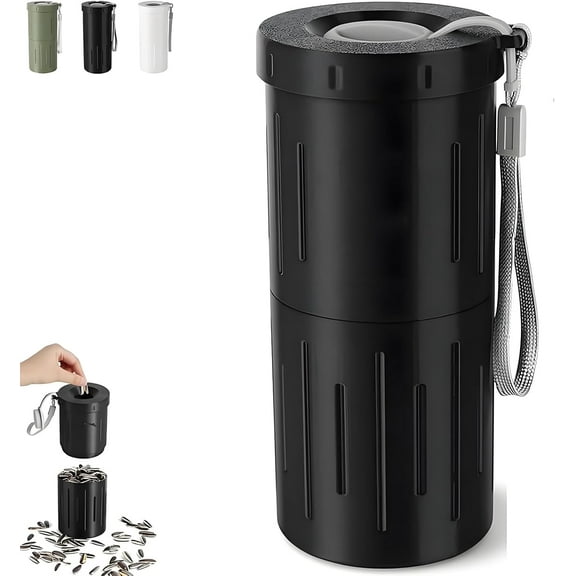 Portable Sunflower Seed Spit Cup for Seeds Lovers On-The-Go – with Seed Organizer And Shell Storage, Reusable Pistachios Snack Bowl for Car Rides, Trips & Outdoor Events