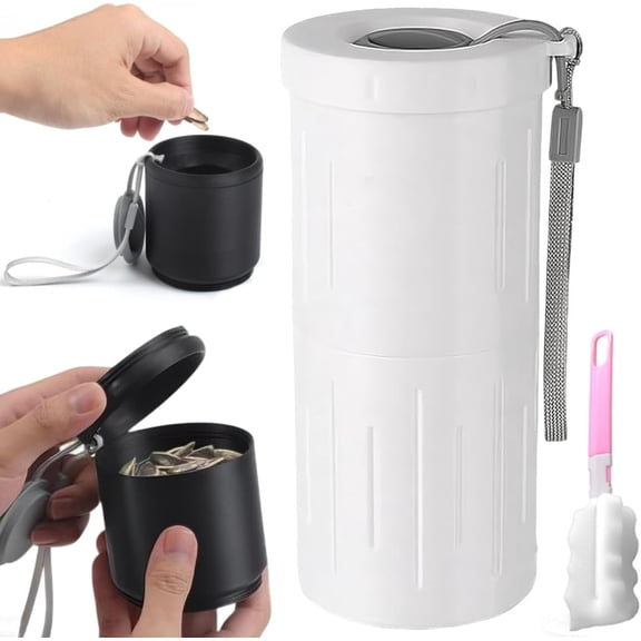 Portable Sunflower Seed Spit Cup with Shell Storage, 2026 New Sunflower Seed Cups To Spit in, 2-in-1 Seed Holder & Shell Disposal Container, Mess-Free Snack Solution for Car, Trip