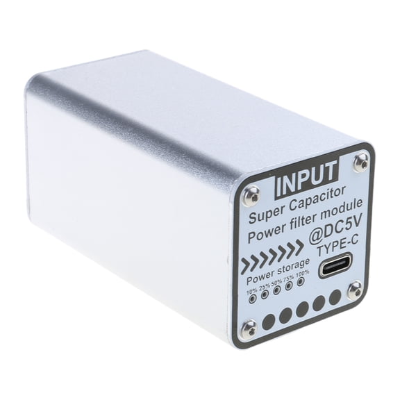 Portable Super Capacitor Power Filter Molude TypeC 5V Protects Devices from Voltage Surges Smooth