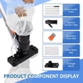 thumbnail image 1 of Portable Swimming Pool Vacuum Cleaner Head, Jet Fountain Vacuum Brush Cleaning Tool, Manual Pool Cleaning Accessory for Above Ground Inground Swimming Pools(Black), 1 of 8