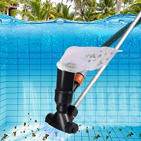 Portable Swimming Pool Vacuum for Above Ground Pools Spa Pond Fountain Hot Tub Underwater Cleaner with Leaf Vacuum Suction Head ection Pole Handheld