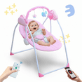 thumbnail image 1 of Jonster Electric Baby Swing with Bluetooth, Remote, Toys, 4-Speed Adjustable Infant Swing, Auto Rocking, for Newborns to Toddlers, Pink, 1 of 11