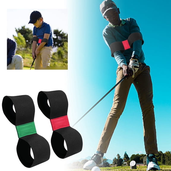 Portable Swing Trainer Adjustable Correction Arm Band Lightweight Durable Practice Tool For Beginners Indoor Outdoor Training Aid 2PCS