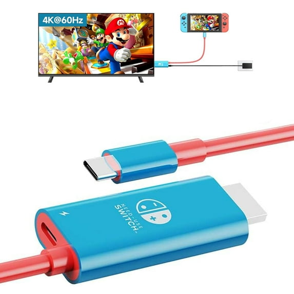 Portable Switch Dock USB C to 4K HDMI Conversion Cable for Nintendo Switch/Switch OLED, TV HDMI Adapter Cable Compatible with Nintendo Switch, Steam Deck, Laptop,Tablet, Mobile Phone