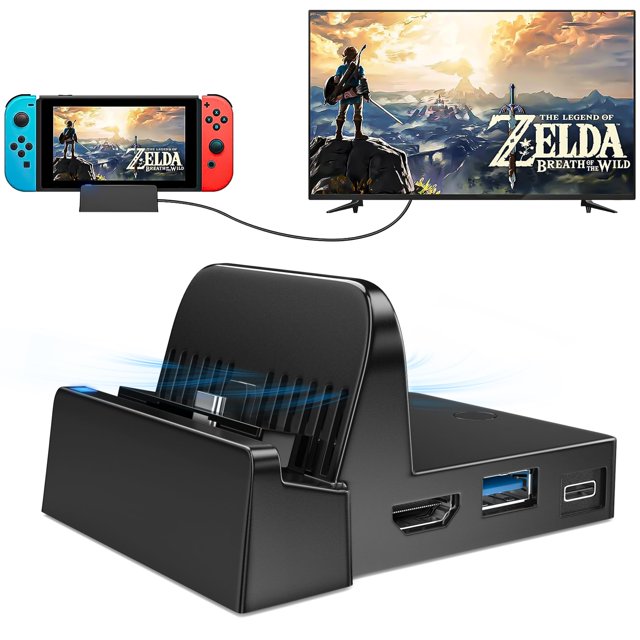 Portable Switch TV Docking Station with 4K/1080P HDMI and USB 3.0 Dock for Nintendo Switch