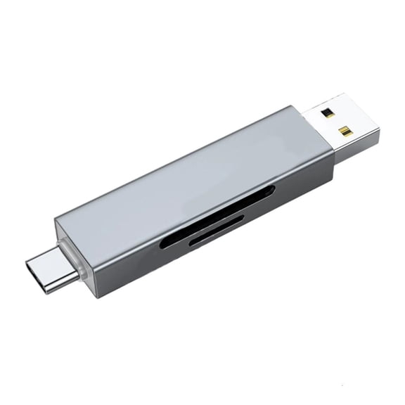Portable TF Card Reader Double USB Port Plugs and Play Function for PC Laptop Mobile Devices 480Mbps Speed Transfer