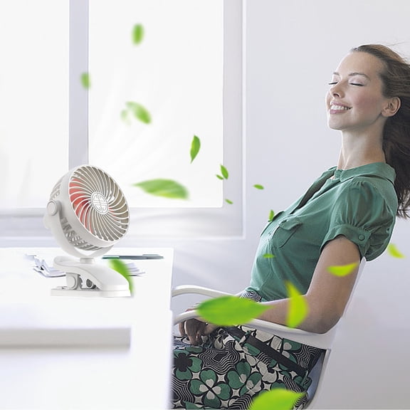 Portable Table Fan with Powerful Airflow, Silent Operation, Adjustable Tilt, and USB Power
