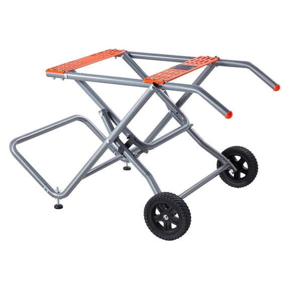 Portable Table Saw Stand, 350 lbs Load Capacity, Rolling Foldable Table Saw Table with 8 Inches Rubber Wheels, Heavy Duty Construction, Easy Storage, Universal for Most Brands of Table Saws