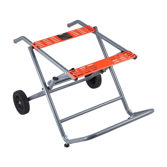 Portable Table Saw Stand, 350lbs Capacity, Rolling Foldable Table with 8" Wheels