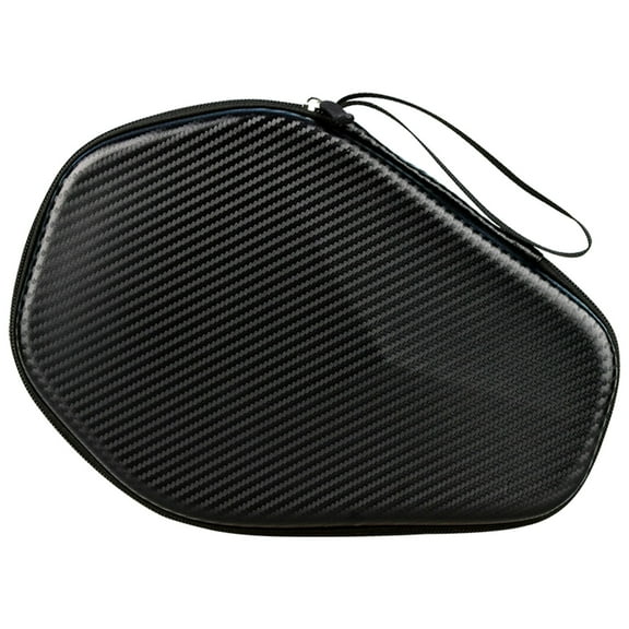 Portable Table Tennis Racket Bag Hexagonal Pingpong Paddle Storage Bag Waterproof Zipper Handbag Holds 2 Rackets