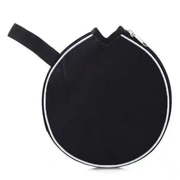 Portable Table Tennis Rackets Bag Semicircle Paddles Case Dustproof Storage Bag black