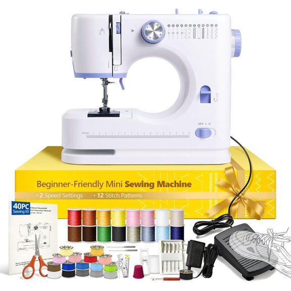 Portable Tabletop Beginner Mini Sewing Machine for  Use, Compact & Easy-to-Use Sewing Machine for Quick Repairs, DIY Crafts & Alterations, Giftable Sewing Machine for Beginners,  & Adults