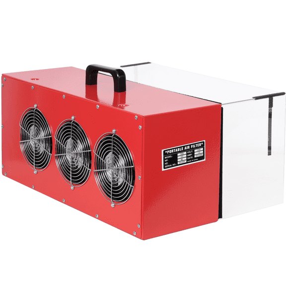 Portable Tabletop Dust Collector 725CFM Red 110V Variable Speed Motor 1.29A