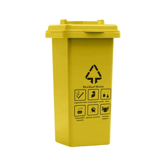 Portable Tabletop Trash Can Storage Box, Compact Flip Lid Mini Trash Organizer with Waterproof Design and Odor Control, Small Desktop Waste Container for Car Outdoor Travel Office