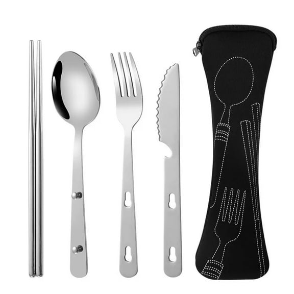 Portable Tableware Bag Box Cutlery Storage Bag Travel Packaging Storage Box Picnic Fork Spoon Knife Pouch Bag Without Tableware