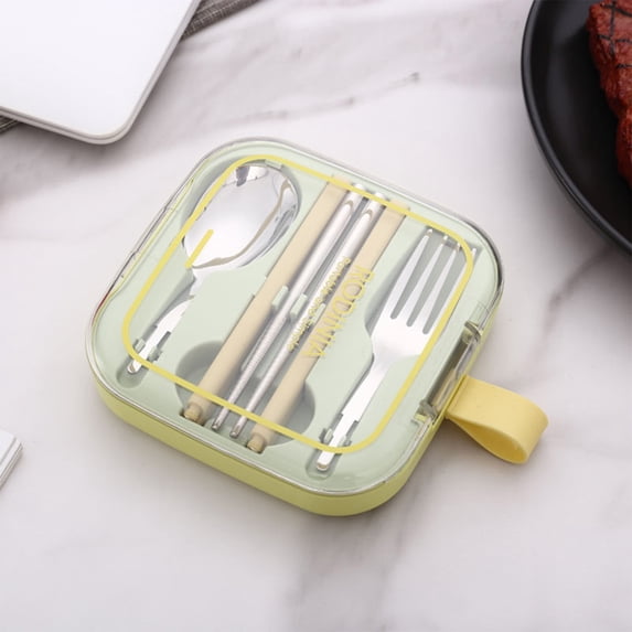 Portable Tableware Set, Compact Dining Utensils, Durable and Easy to Clean, Ideal for Picnics and Office Lunches, Good for Adults on the Go