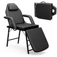 thumbnail image 1 of Portable Tattoo Chair with Storage Bag, Foldable Massage Table for Client Esthetician Lash Extension Microblading Facial Spa, Black, 1 of 7
