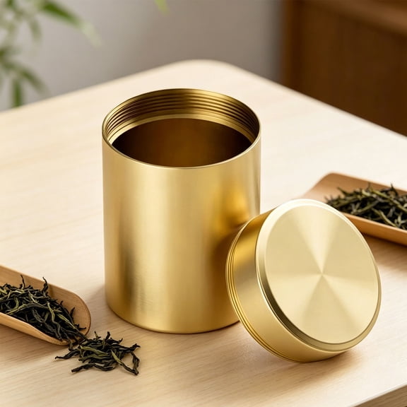 Portable Tea Canister Aluminum Storage Tin Travel Tea Container