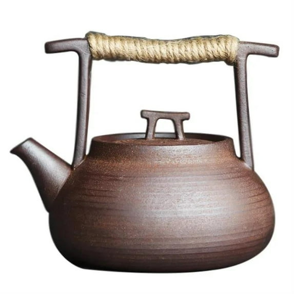 Portable Tea Maker Ceramic Teapot Tea Set Japanese Style Teapot Handmade Retro Stoneware Kungfu Tea Ceremony