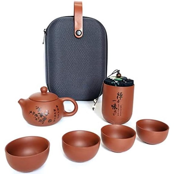 Portable Tea Set  Chinese Tea Set,Teapot Tea Cup, Travel,Handmade GongFu TeaSet Tea Pot Household Wine Set Chinese Tea Ceremony Gift$$Home Decor, Kitchen, & Other