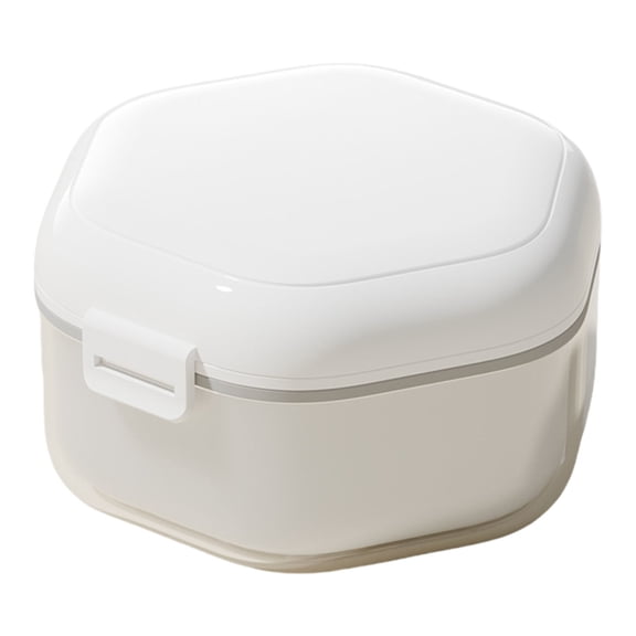 Portable Teeth Aligner Case for Mouth Guards Denture Holder Orthodontic Retainer Storage Soaking Box for Household Use