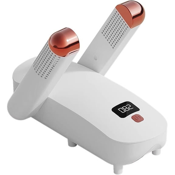 Portable Telescopic Electric Boot Dryer, Hot Air Circulation Shoe Warmer with Timer for Work Boots & Shoes, Quick Drying Machine (White)