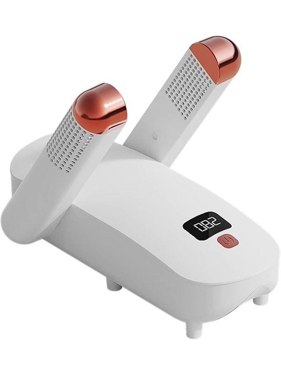 Portable Telescopic Electric Boot Dryer, Hot Air Circulation Shoe Warmer with Timer for Work Boots & Shoes, Quick Drying Machine (White)
