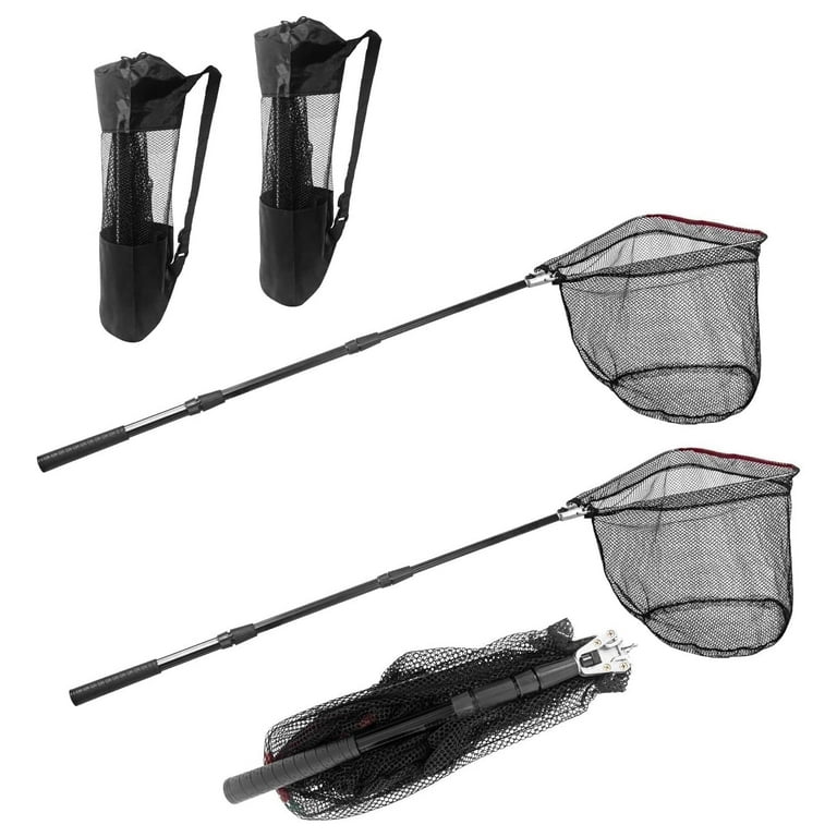 bag to transport fishing landing net AZPPANXI, 2 Pack Portable Telescopic Fishing Net with Carry Bag,  Lightweight and Extendable Handle