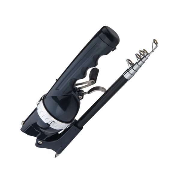 Portable Telescopic Fishing Rod with Reel Arm, Lightweight Foldable for Single-Hand Casting & Travel Storage