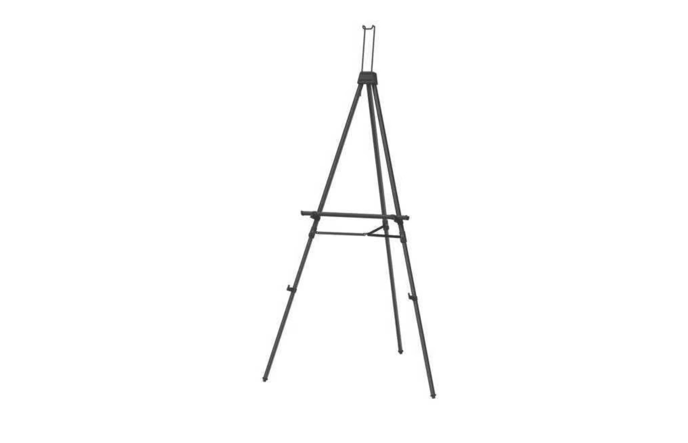 Black Adjustable Aluminum and Steel Telescoping Easel Stand