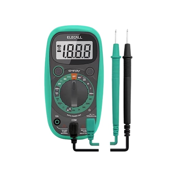 Portable Tester with Backlit Buzzer Auto Off Function LCD Multimeter 1999 Count Multi Tester Ammeter Voltemter